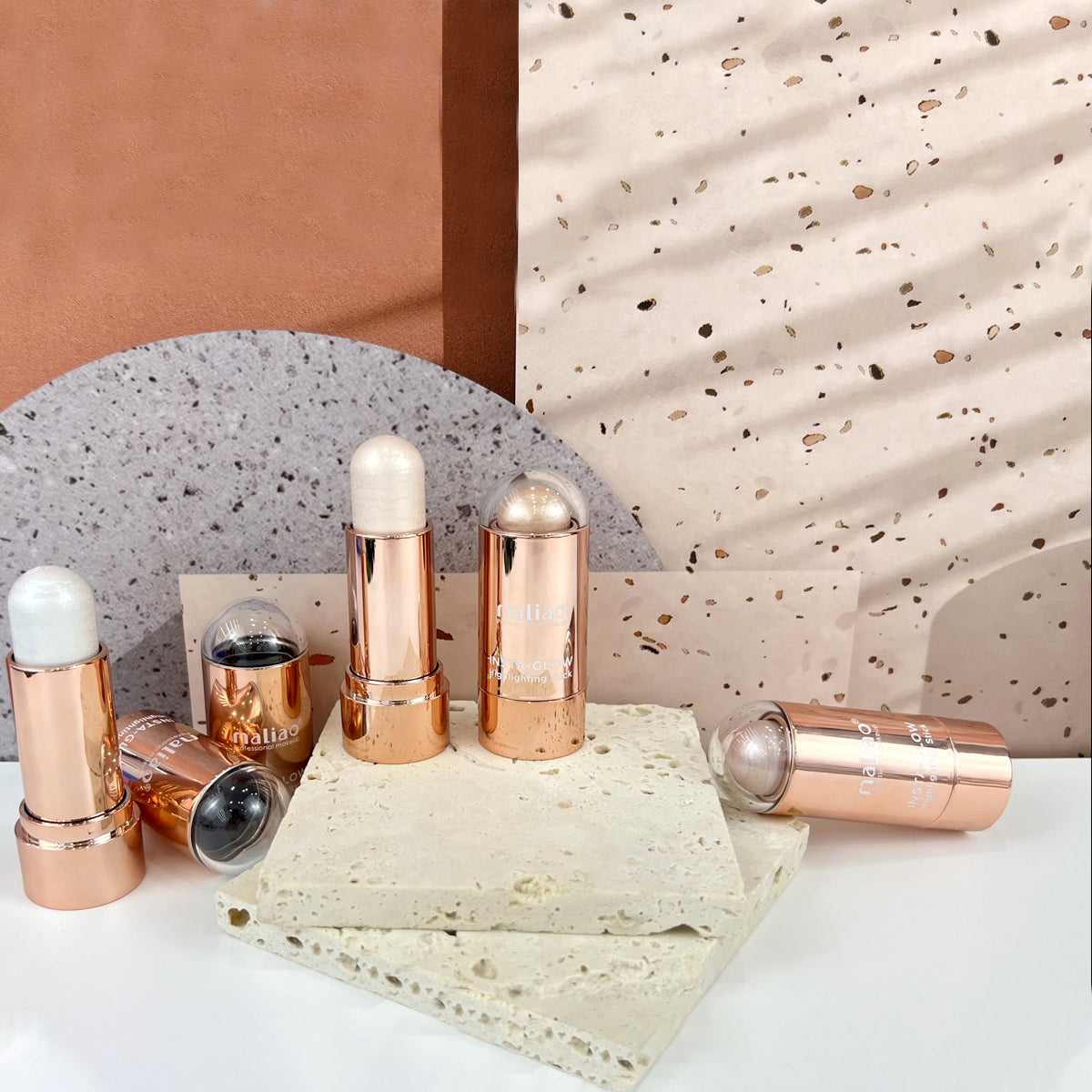 Maliao, DewySkin, LuminousComplexion, HighlighterStick, RadiantGlow, MakeupEssentials, HighlightingStick, InstaGlow,